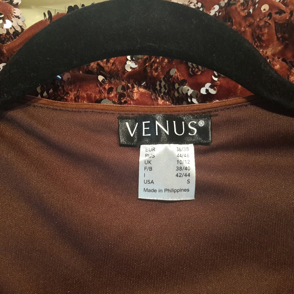 Venus Rust Multi Sequin Romper  Size S - Picture 9 of 12